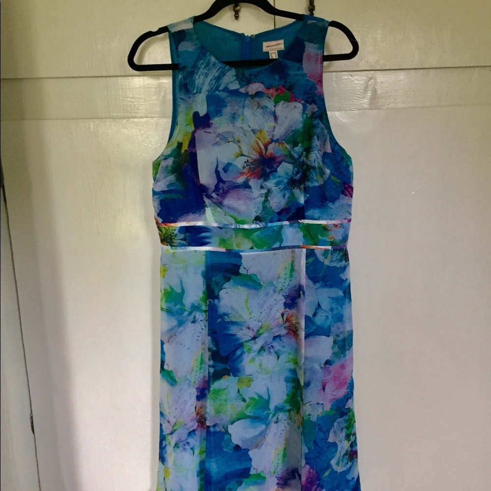 Adrianna Papell blue floral dress - Picture 3 of 7